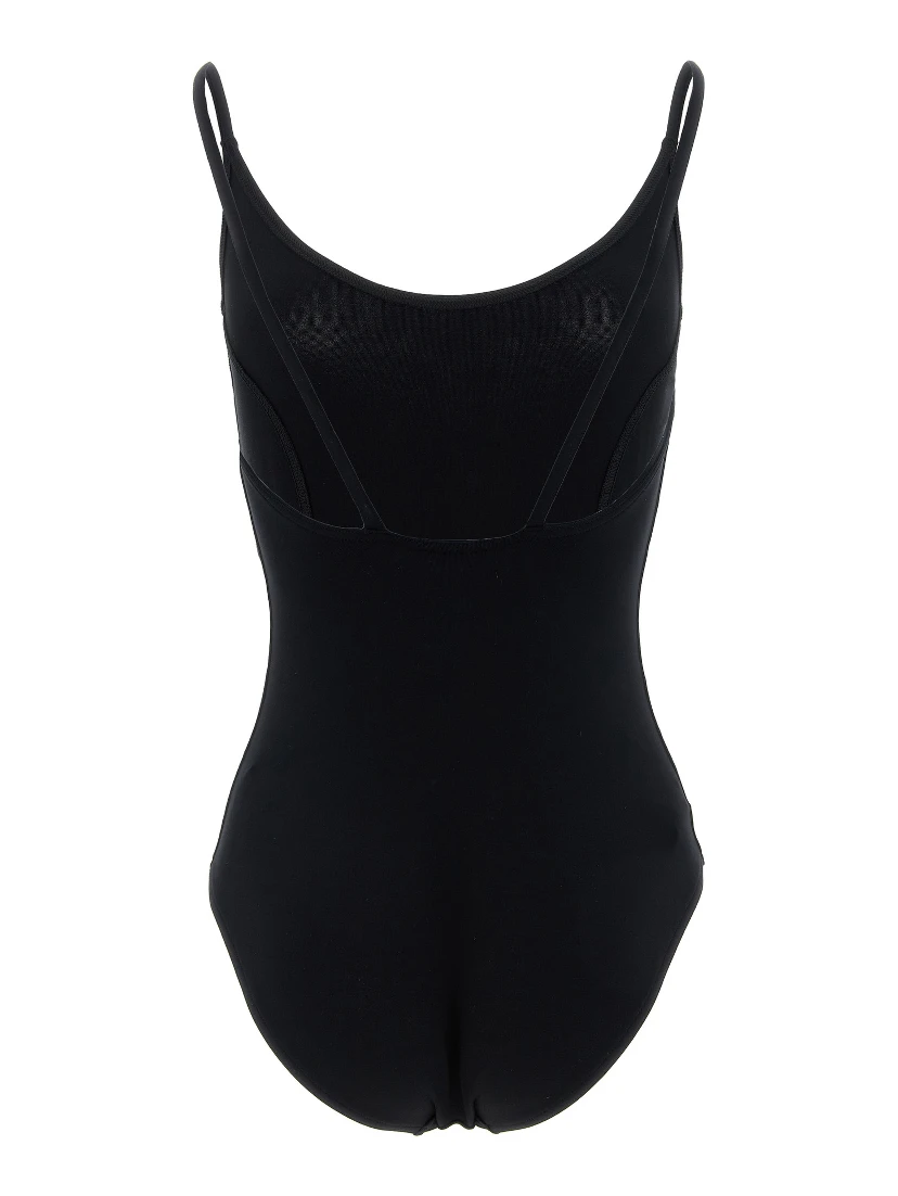 Black Polyamide One-Piece Swimsuit