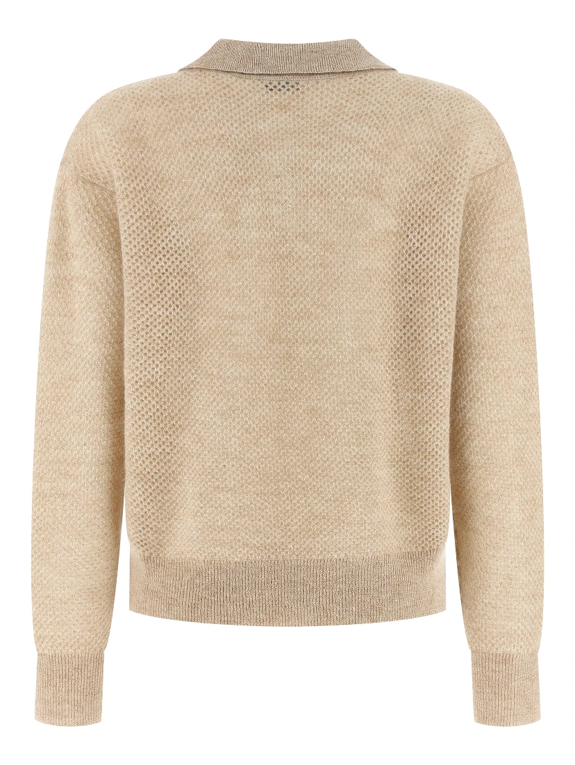 Gold Wool Polo Shirt