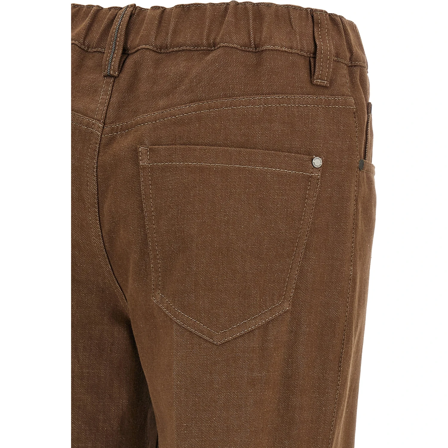 Brown Cotton Jeans Denim