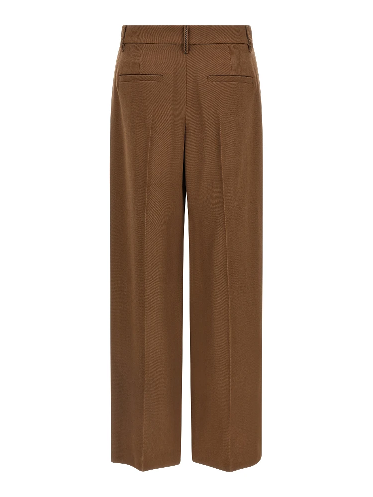 Brown Virgin Wool Casual Pants alternative