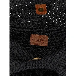 Black Raffia Tote Bag