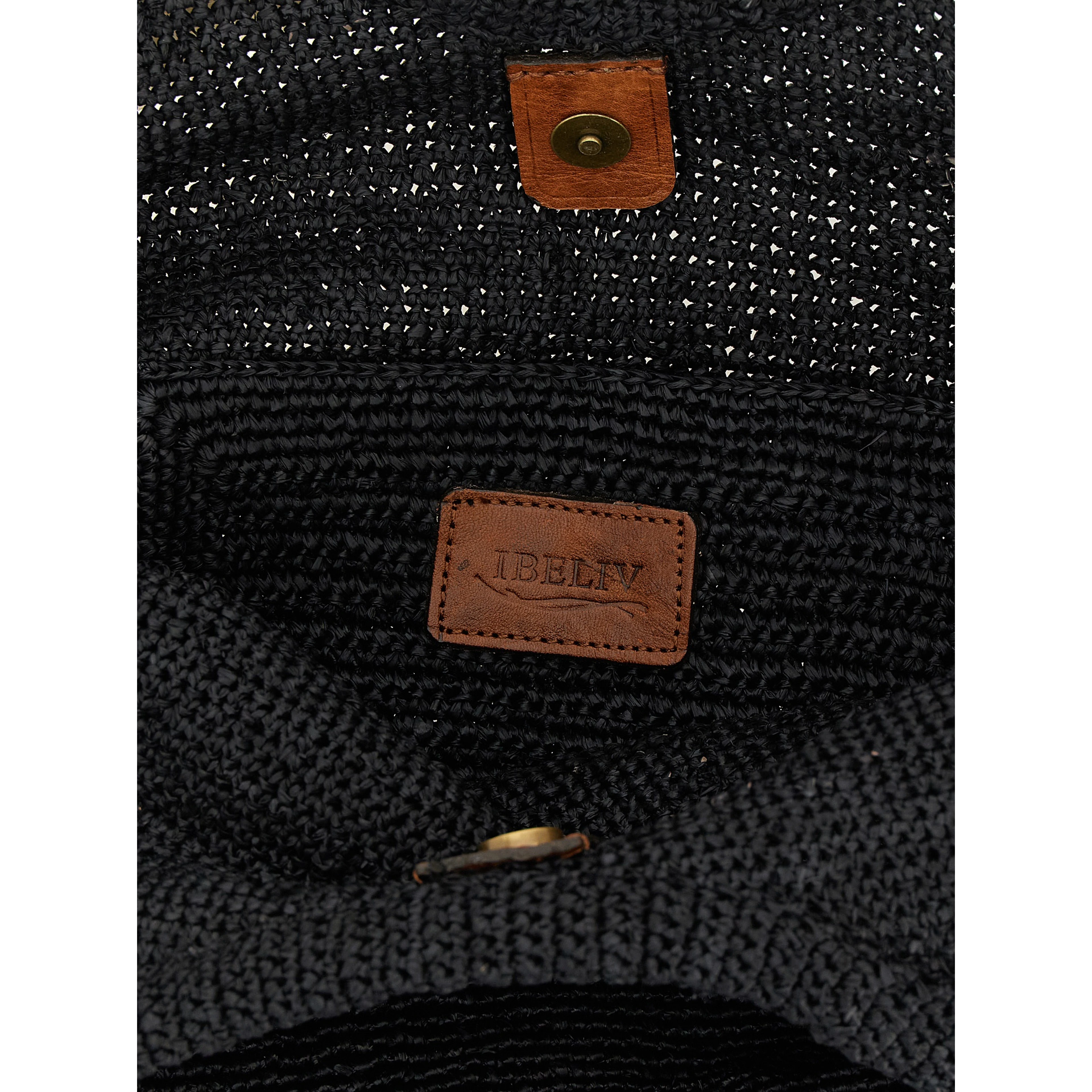 Black Raffia Tote Bag