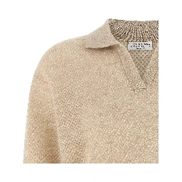 Gold Wool Polo Shirt