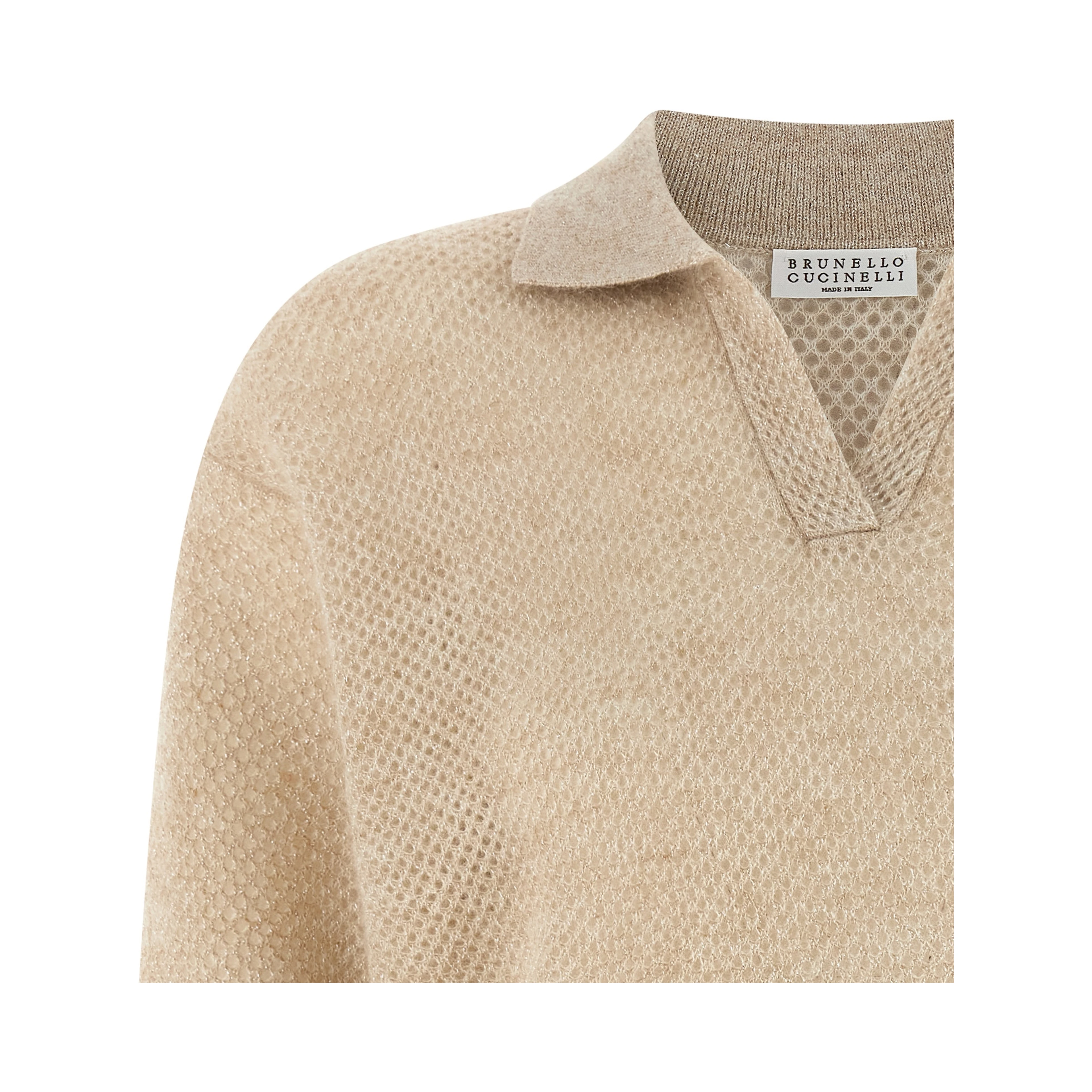 Gold Wool Polo Shirt