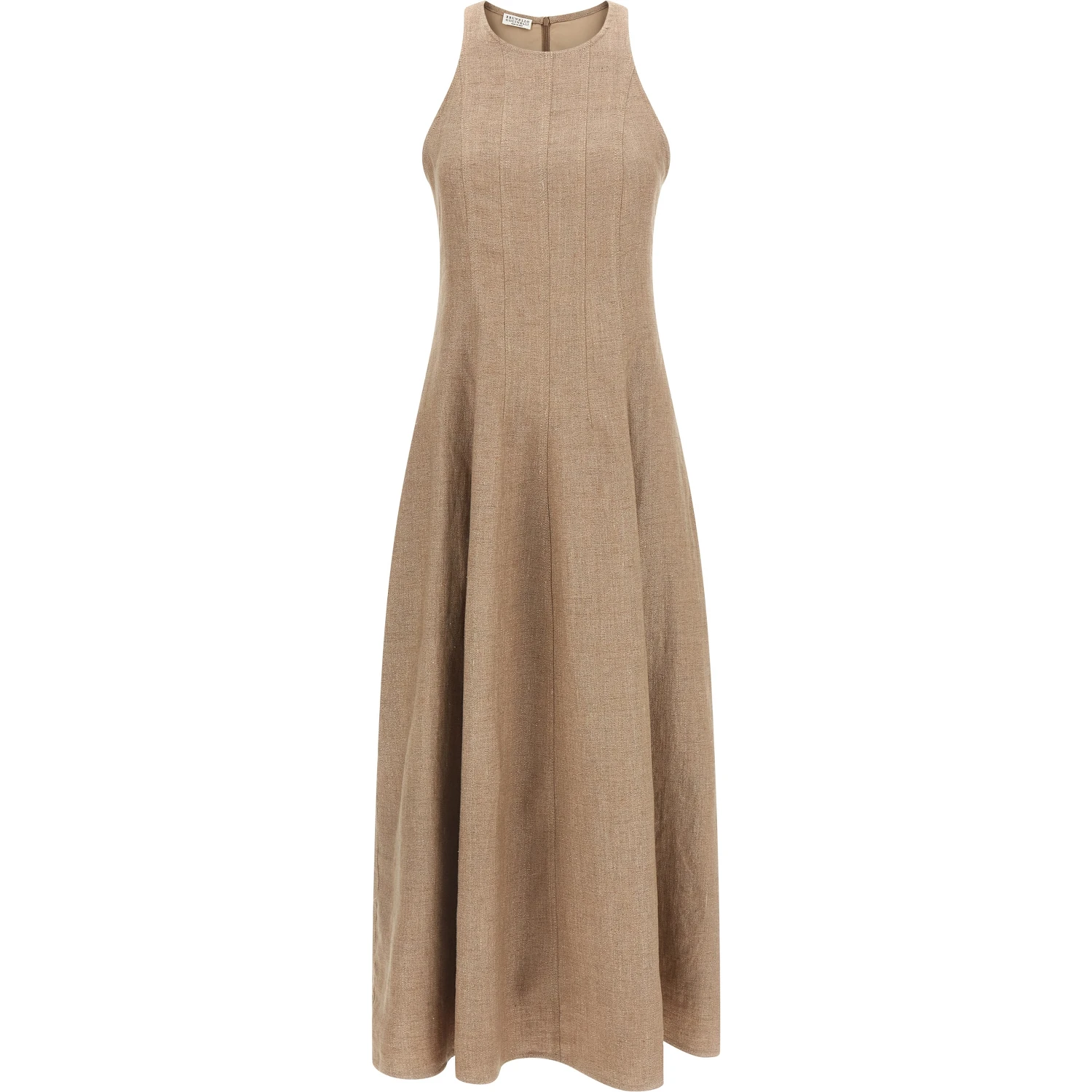 Beige Linen Long Dress