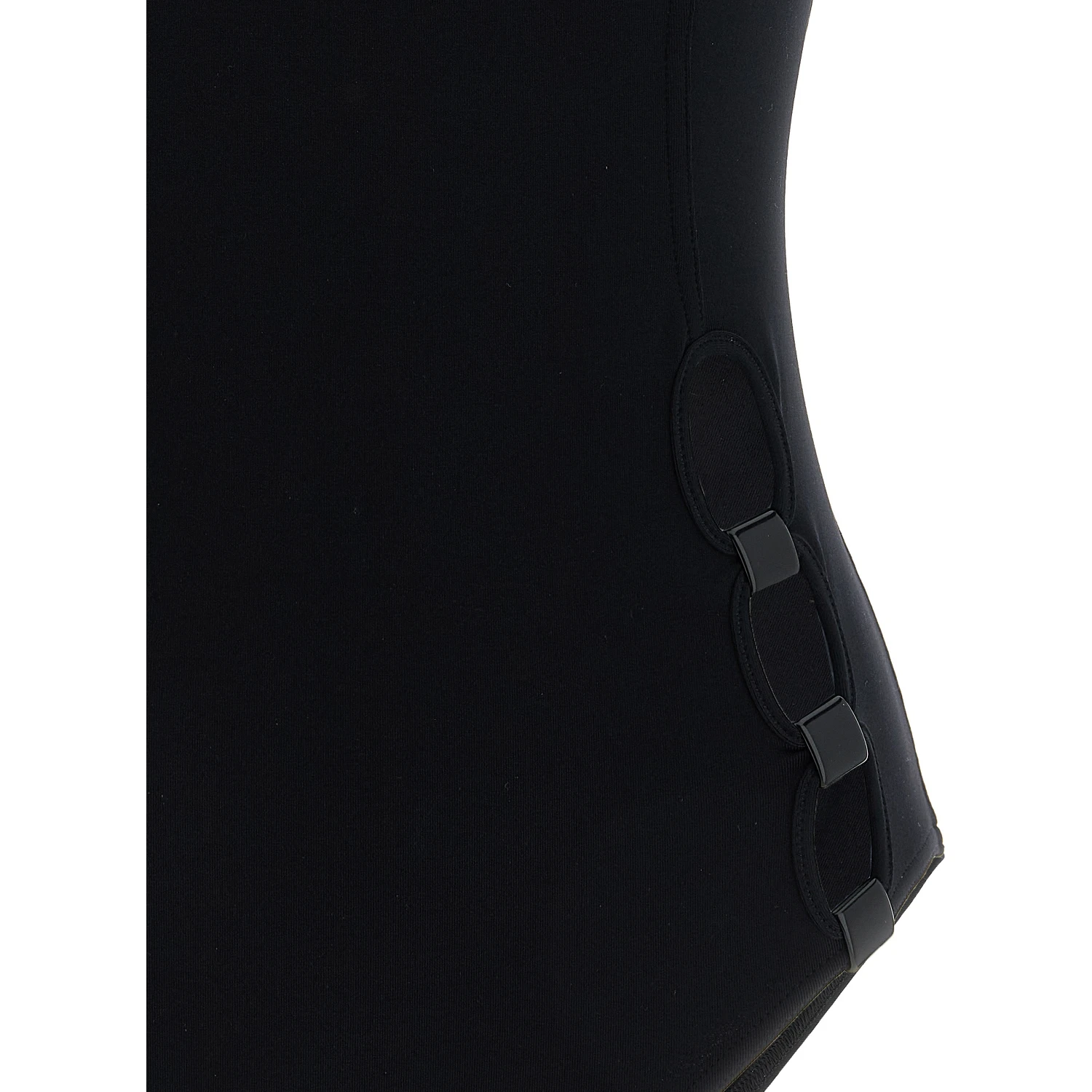 Black Polyamide One-Piece Swimsuit