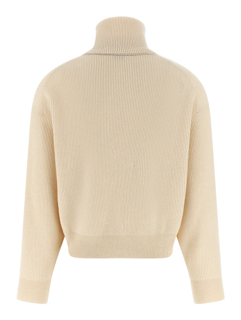 White Virgin Wool Cardigan