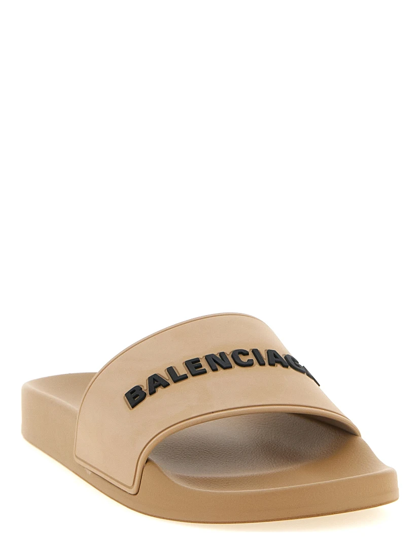 Beige Plastic Slides