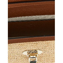 Beige Straw Crossbody Bag
