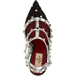 Multicolor Polyester High Heel Pumps