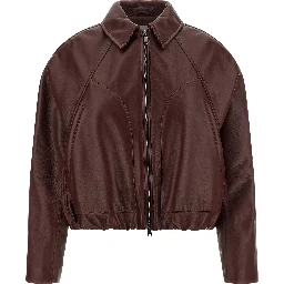 Bordeaux Calfskin Leather Jacket