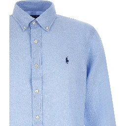 Blue Linen Blouse
