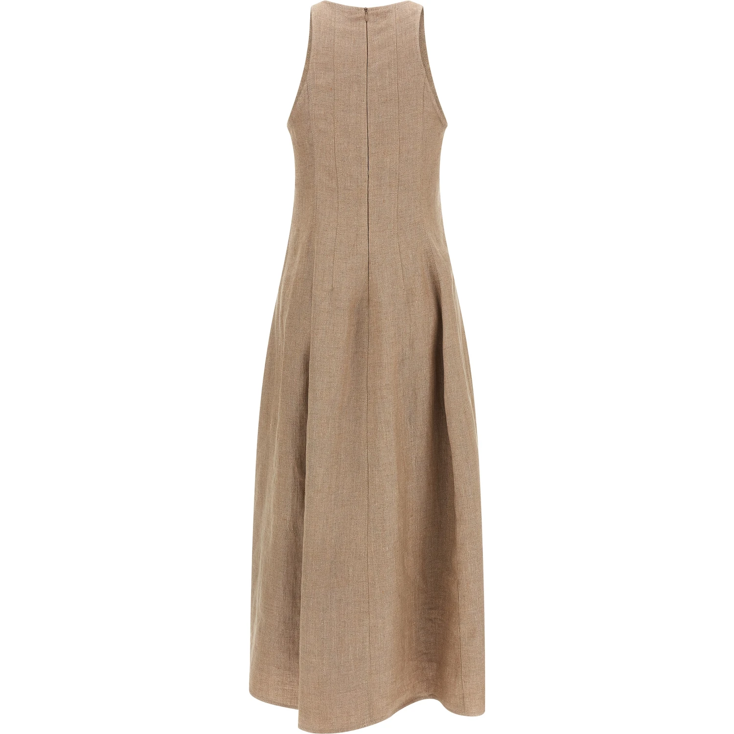 Beige Linen Long Dress