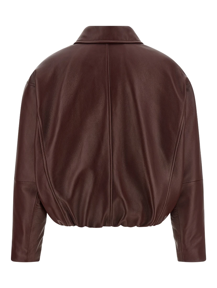 Bordeaux Calfskin Leather Jacket