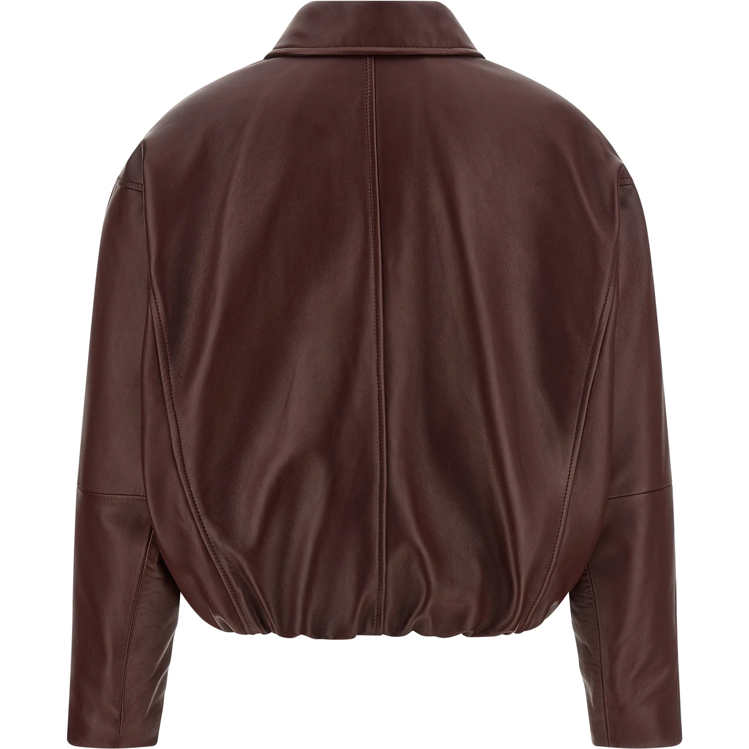 Bordeaux Calfskin Leather Jacket