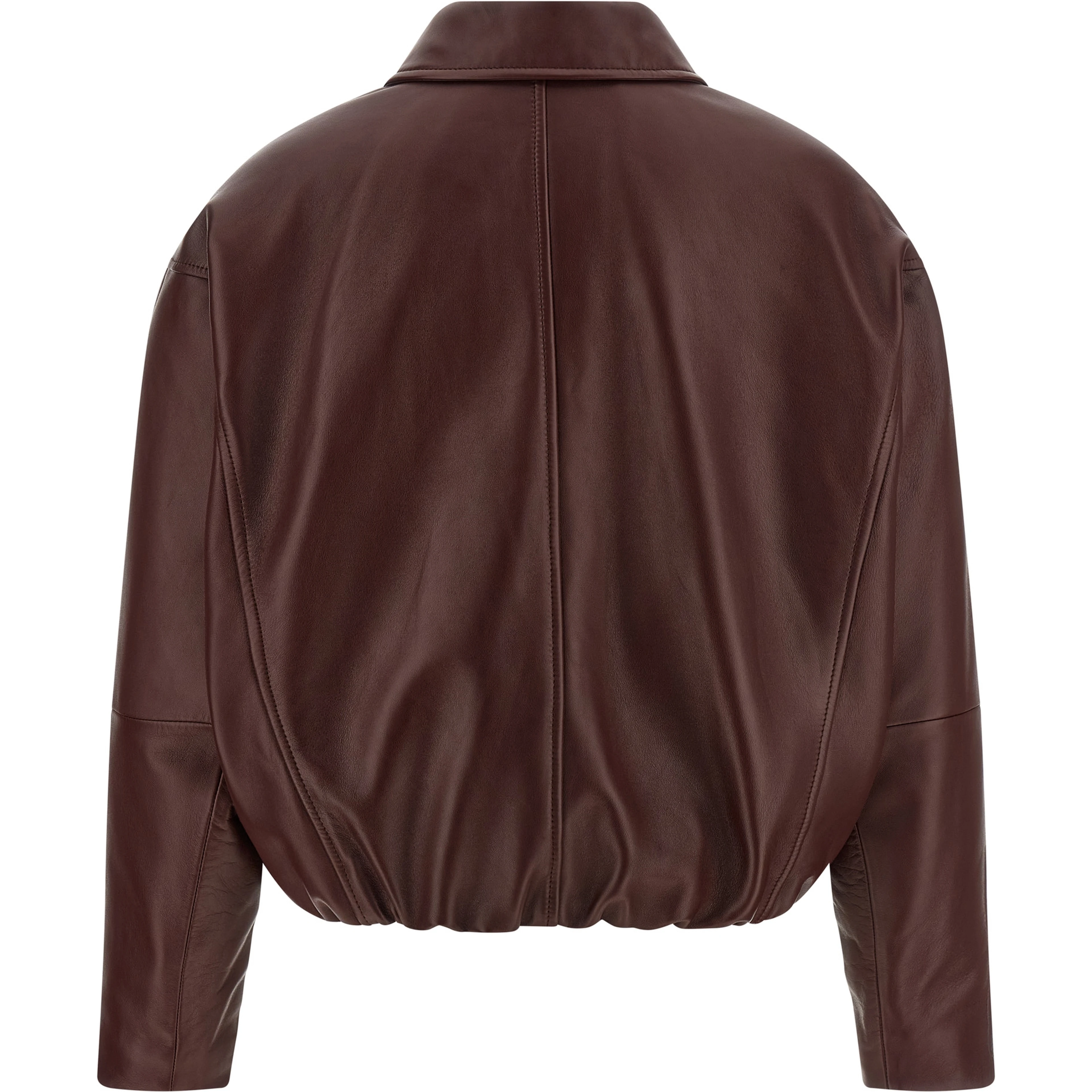 Bordeaux Calfskin Leather Jacket