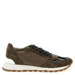 Bicolor Calfskin Athletic Sneakers