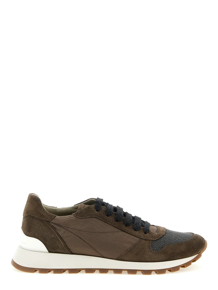 Bicolor Calfskin Athletic Sneakers
