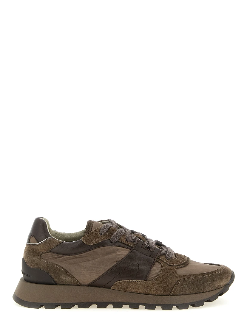 Bicolor Calfskin Athletic Sneakers