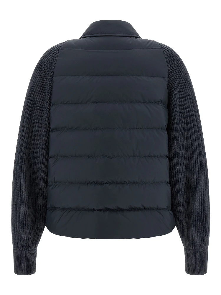 Blue Polyester Full-Length Jacket alternative