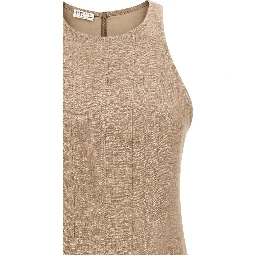 Beige Linen Long Dress