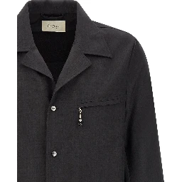 Gray Polyester Blouse