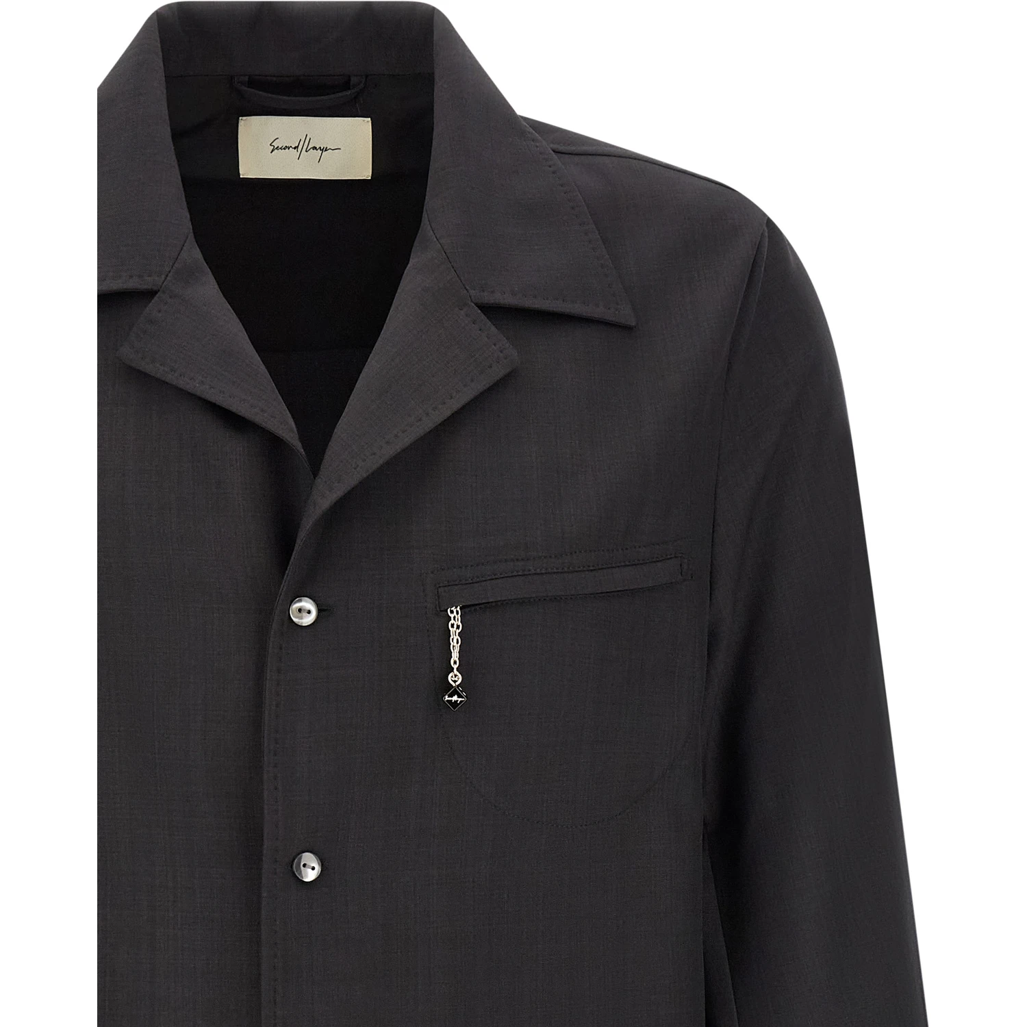 Gray Polyester Blouse
