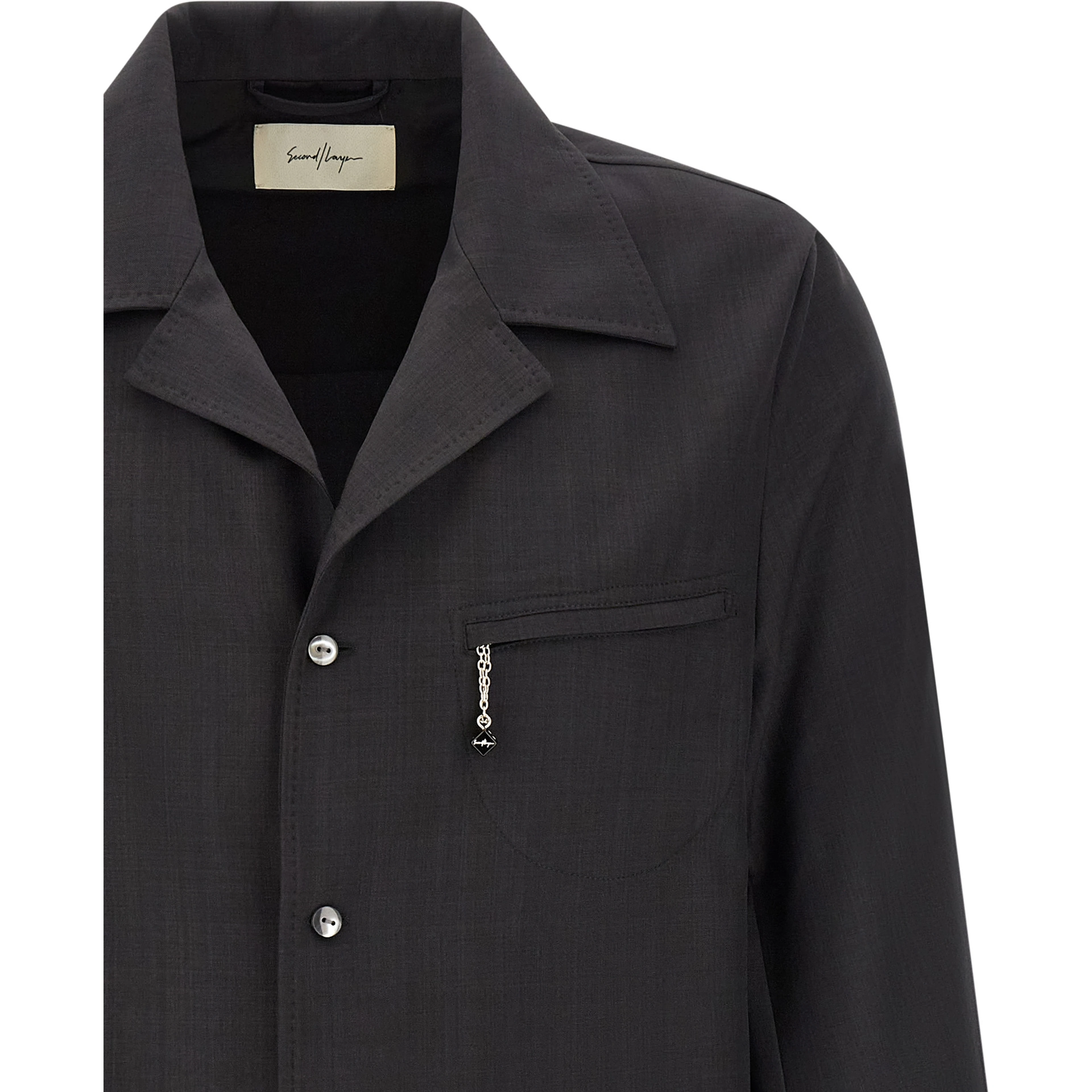 Gray Polyester Blouse