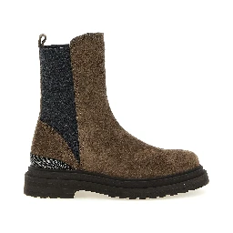 Brown Calfskin Ankle Boots