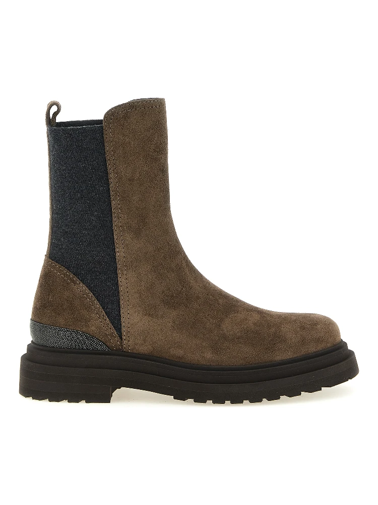 Brown Calfskin Ankle Boots