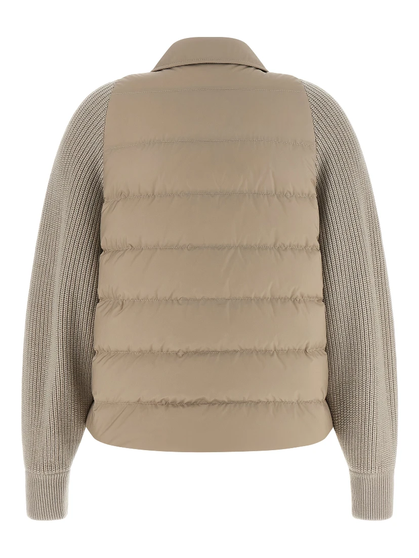 Beige Polyester Shell Jacket