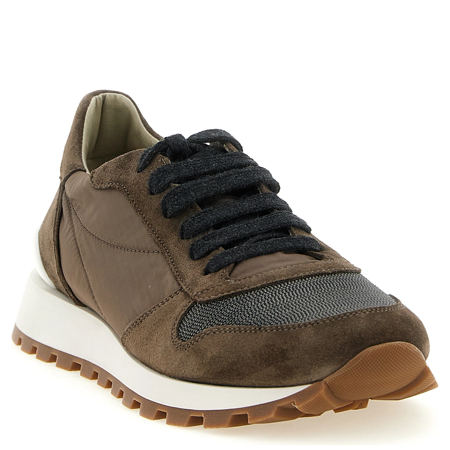 Bicolor Calfskin Athletic Sneakers