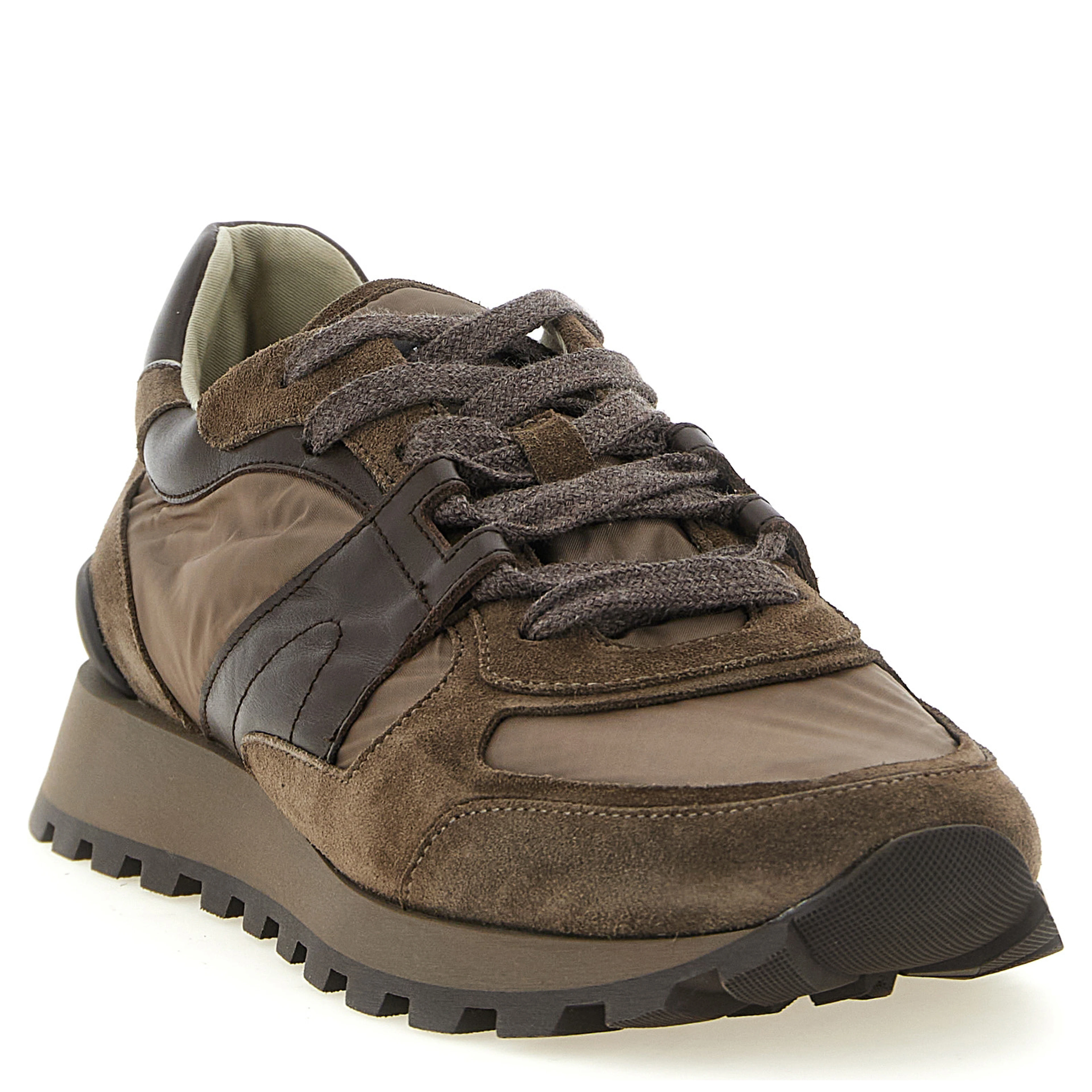Bicolor Calfskin Athletic Sneakers