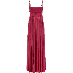 Fuchsia Viscose Long Dress
