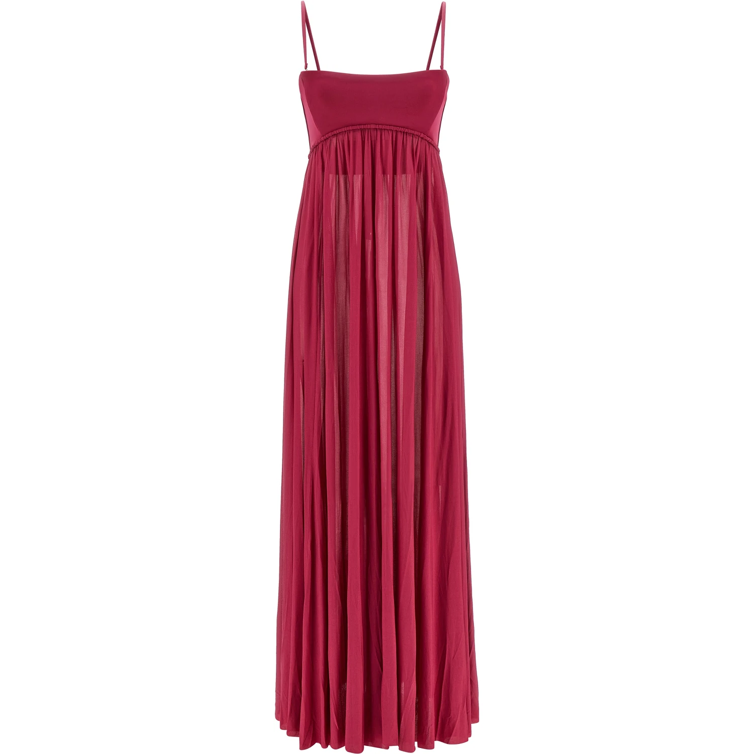 Fuchsia Viscose Long Dress