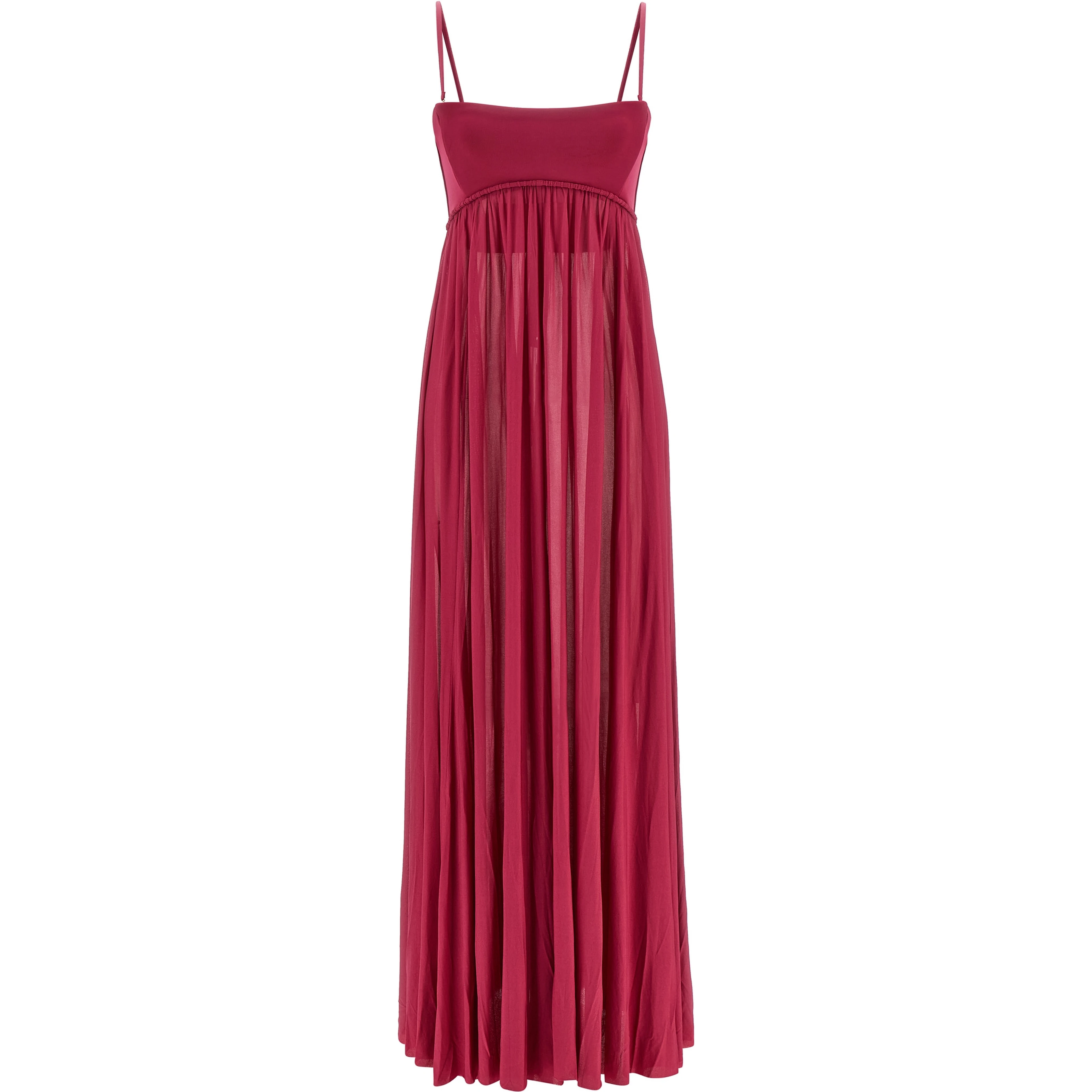 Fuchsia Viscose Long Dress