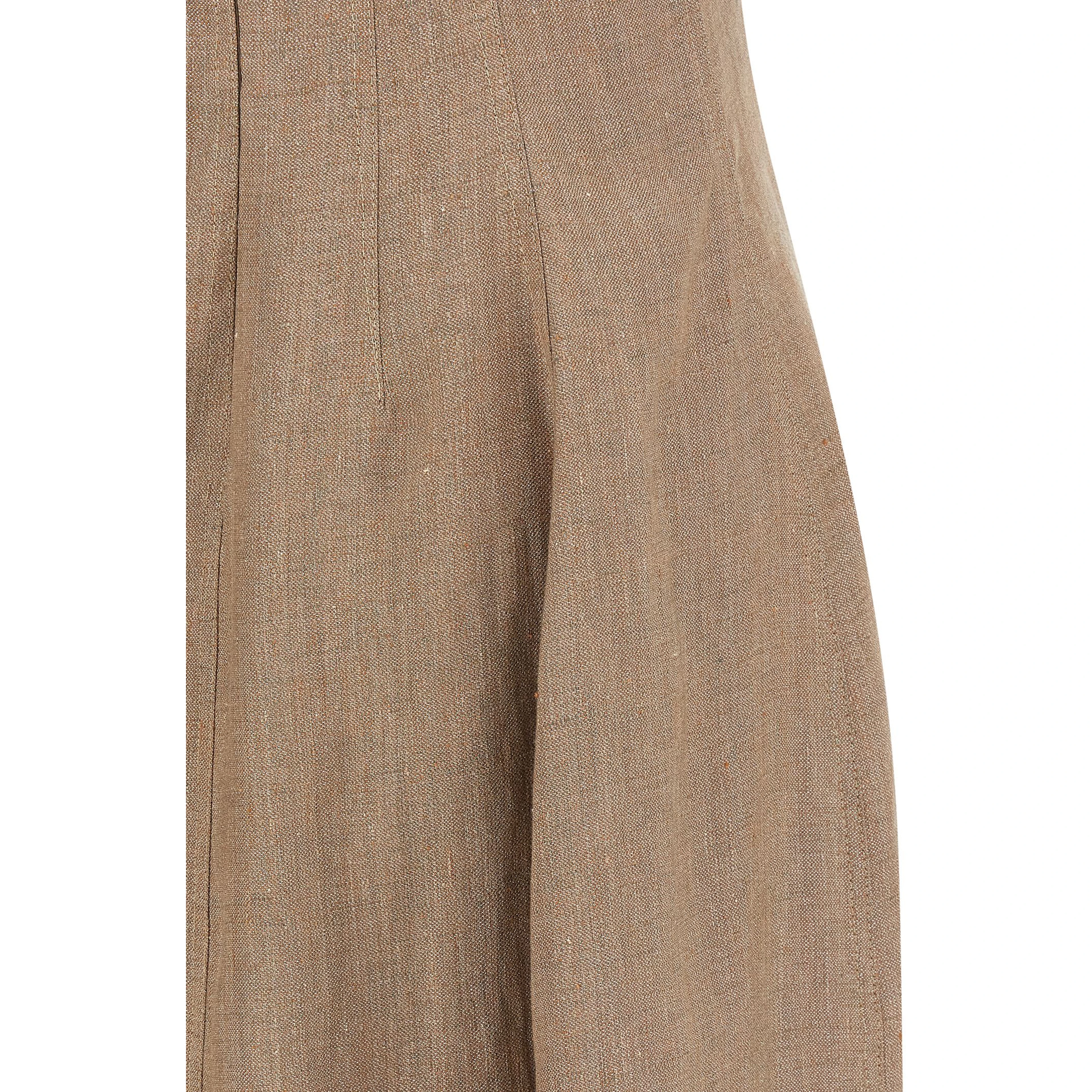 Beige Linen Long Dress