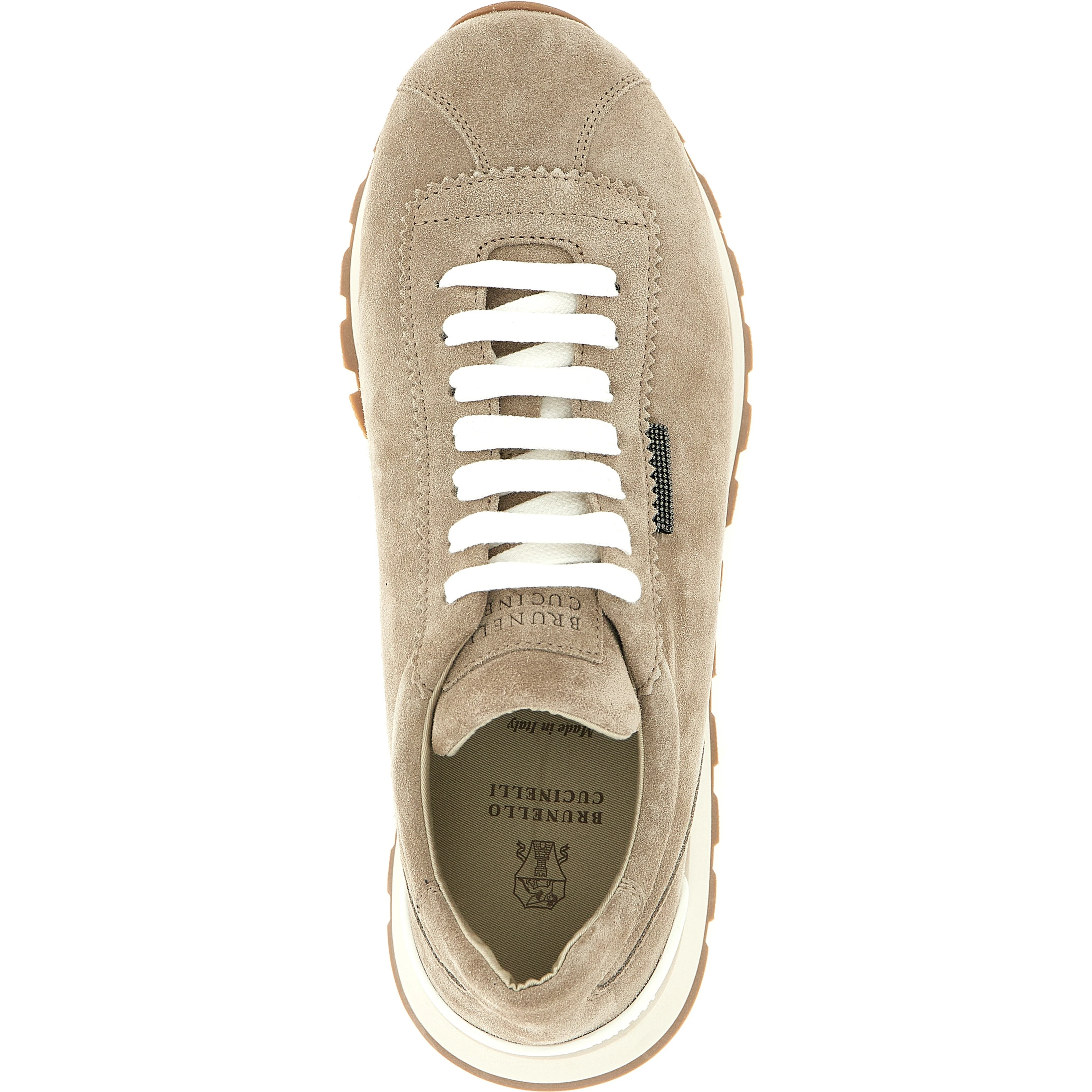 Beige Calfskin Athletic Sneakers