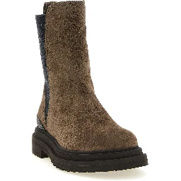 Brown Calfskin Ankle Boots