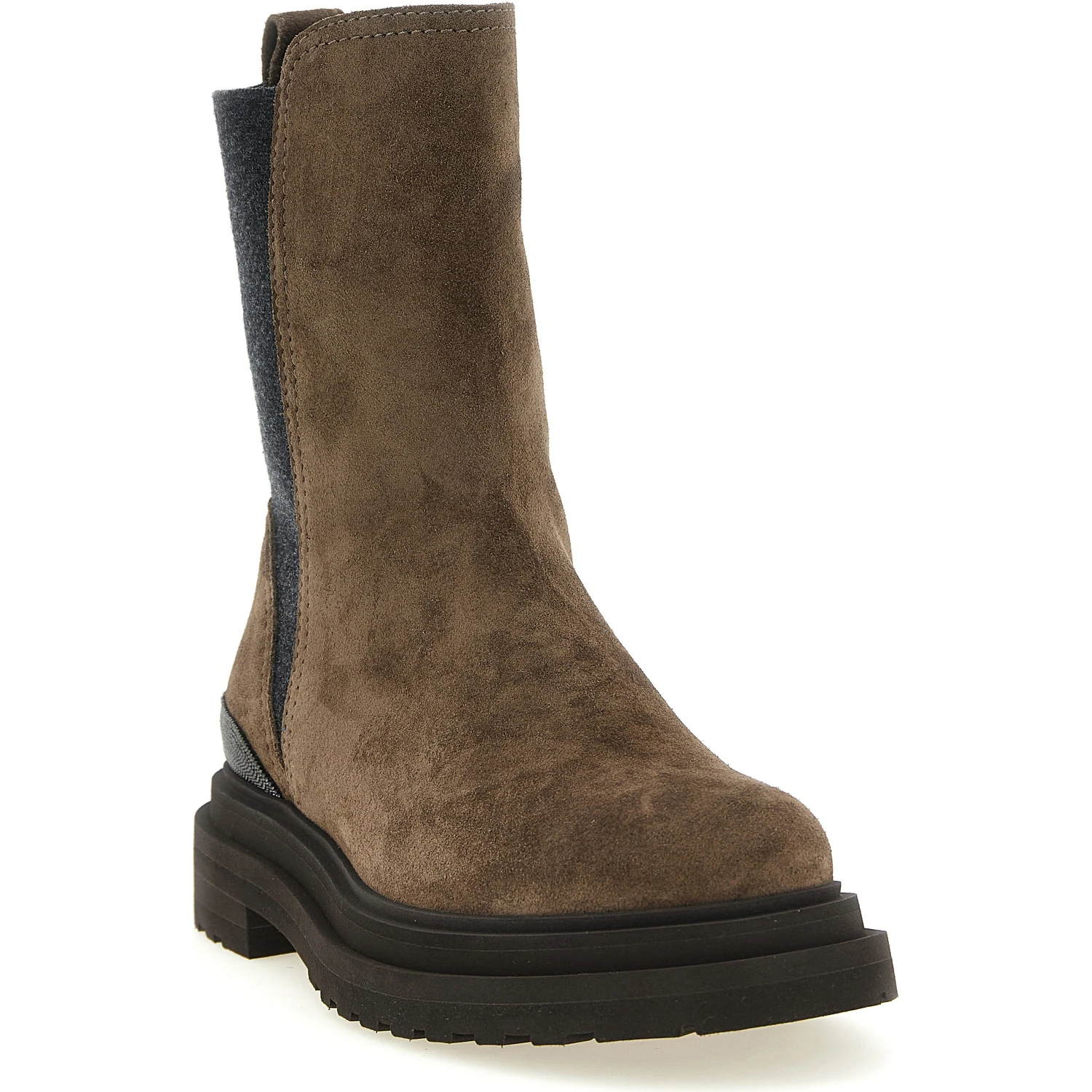 Brown Calfskin Ankle Boots