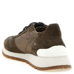Bicolor Calfskin Athletic Sneakers