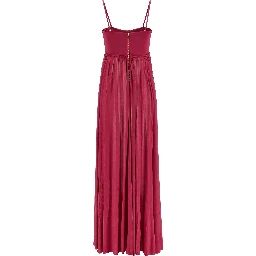 Fuchsia Viscose Long Dress