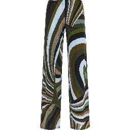 Multicolor Viscose Flared Pants