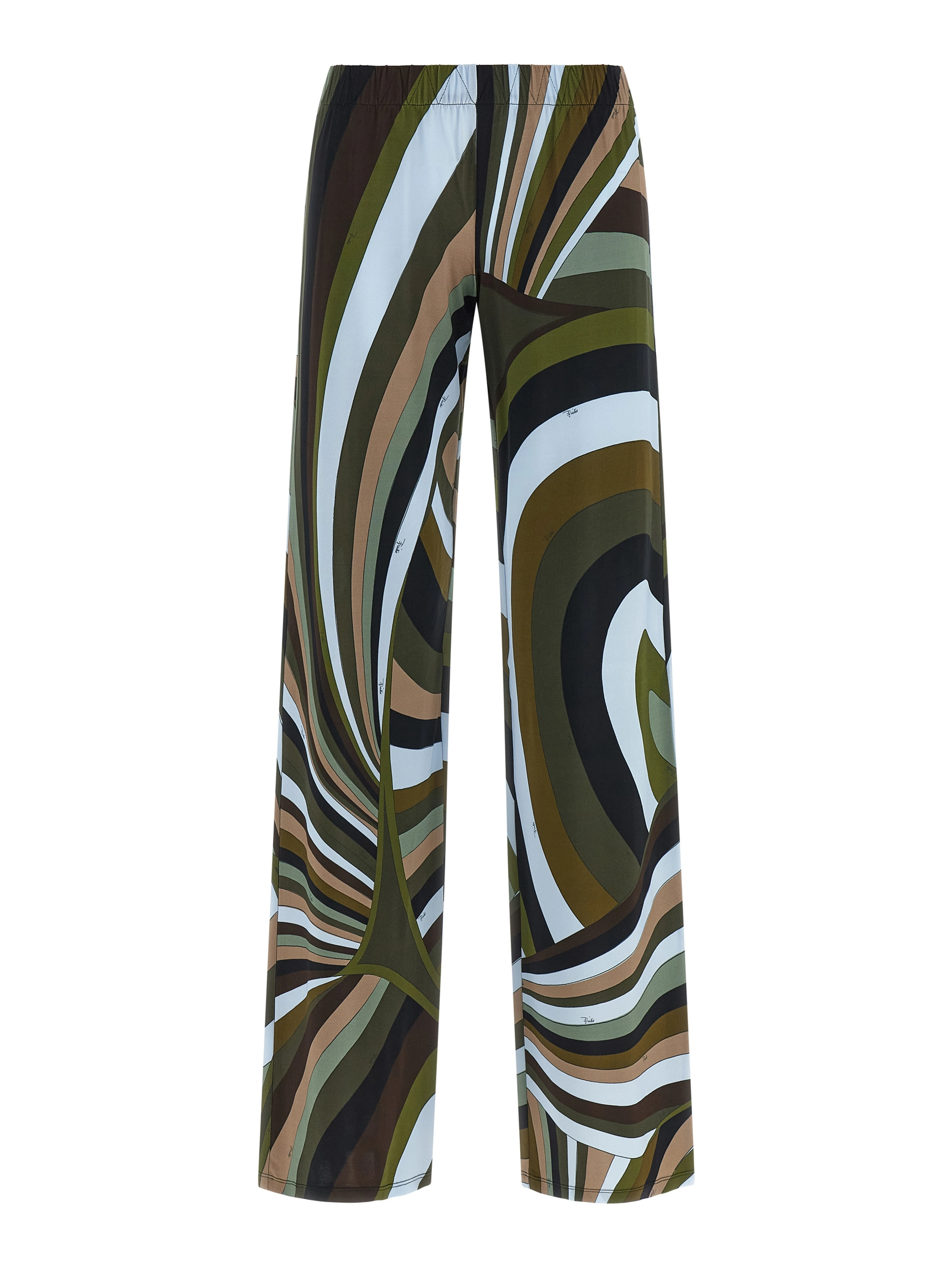 Multicolor Viscose Flared Pants