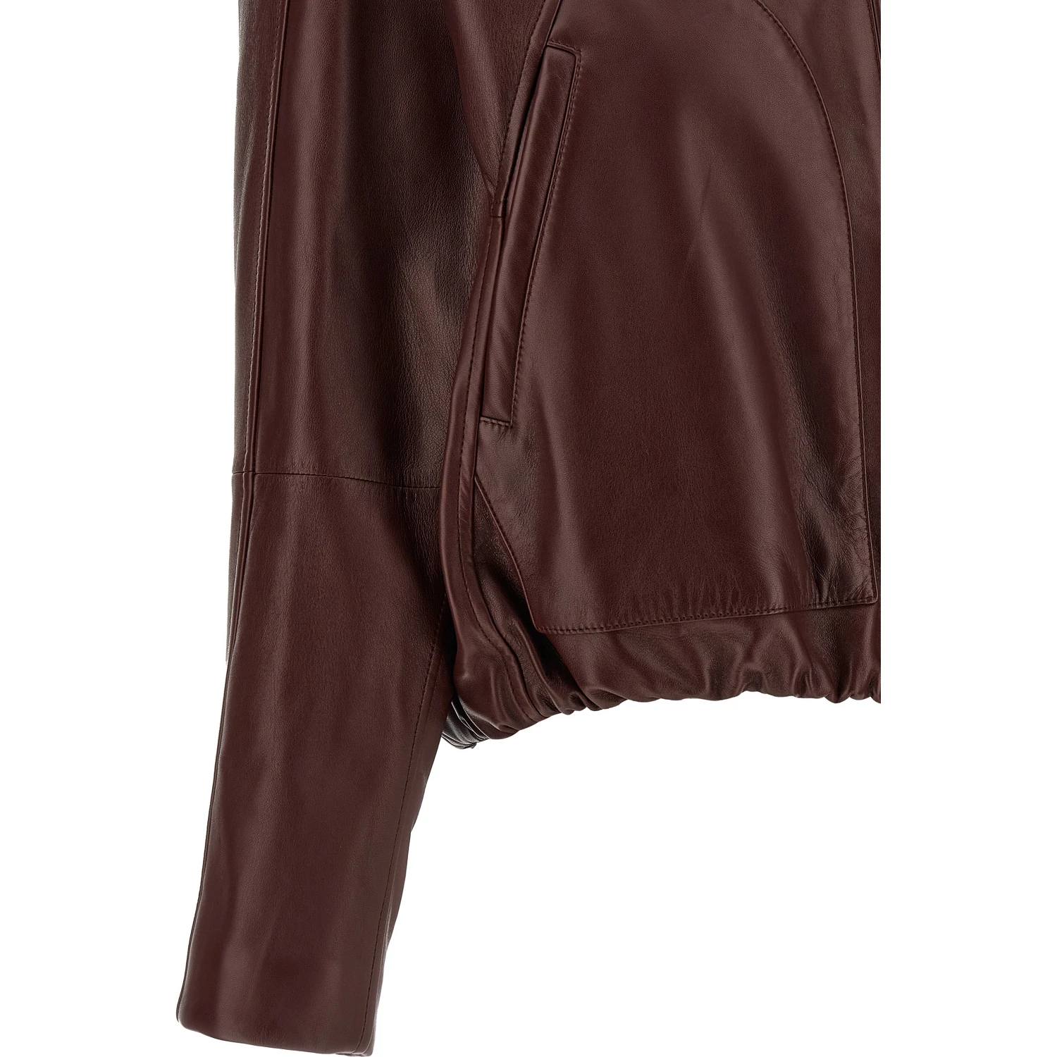 Bordeaux Calfskin Leather Jacket