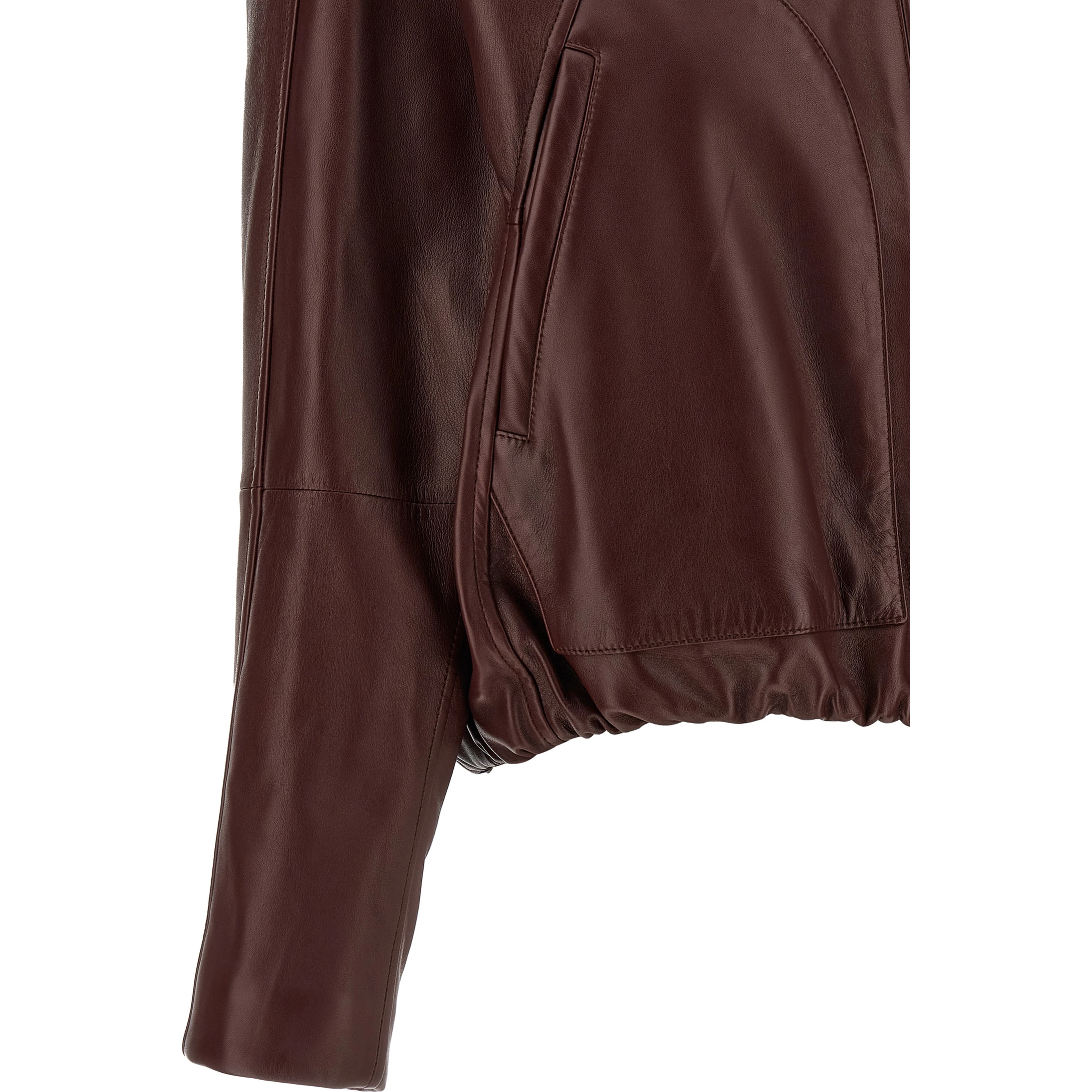 Bordeaux Calfskin Leather Jacket