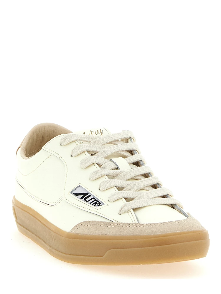 Beige Cowhide Low Top Sneakers alternative