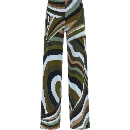 Multicolor Viscose Flared Pants