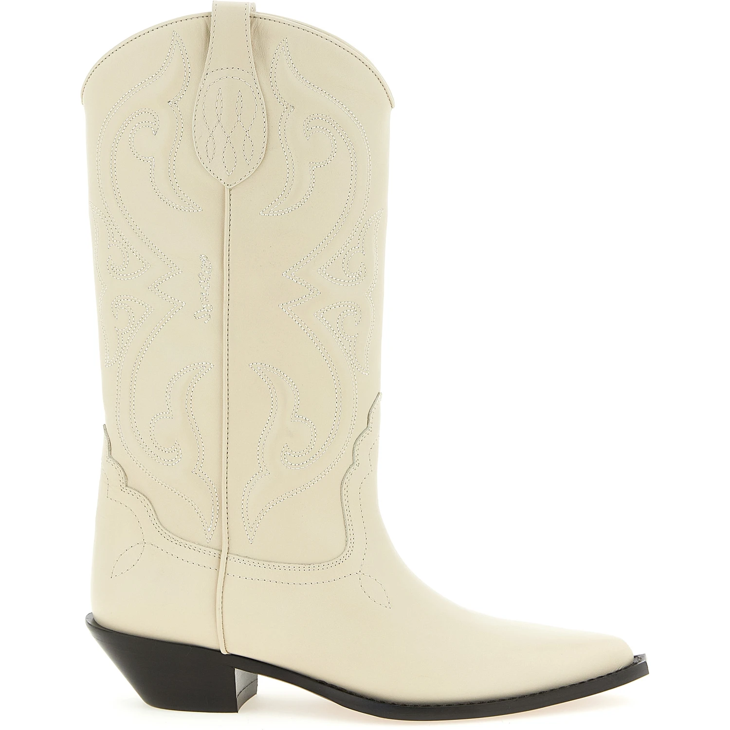 White Calfskin Chelsea Boots