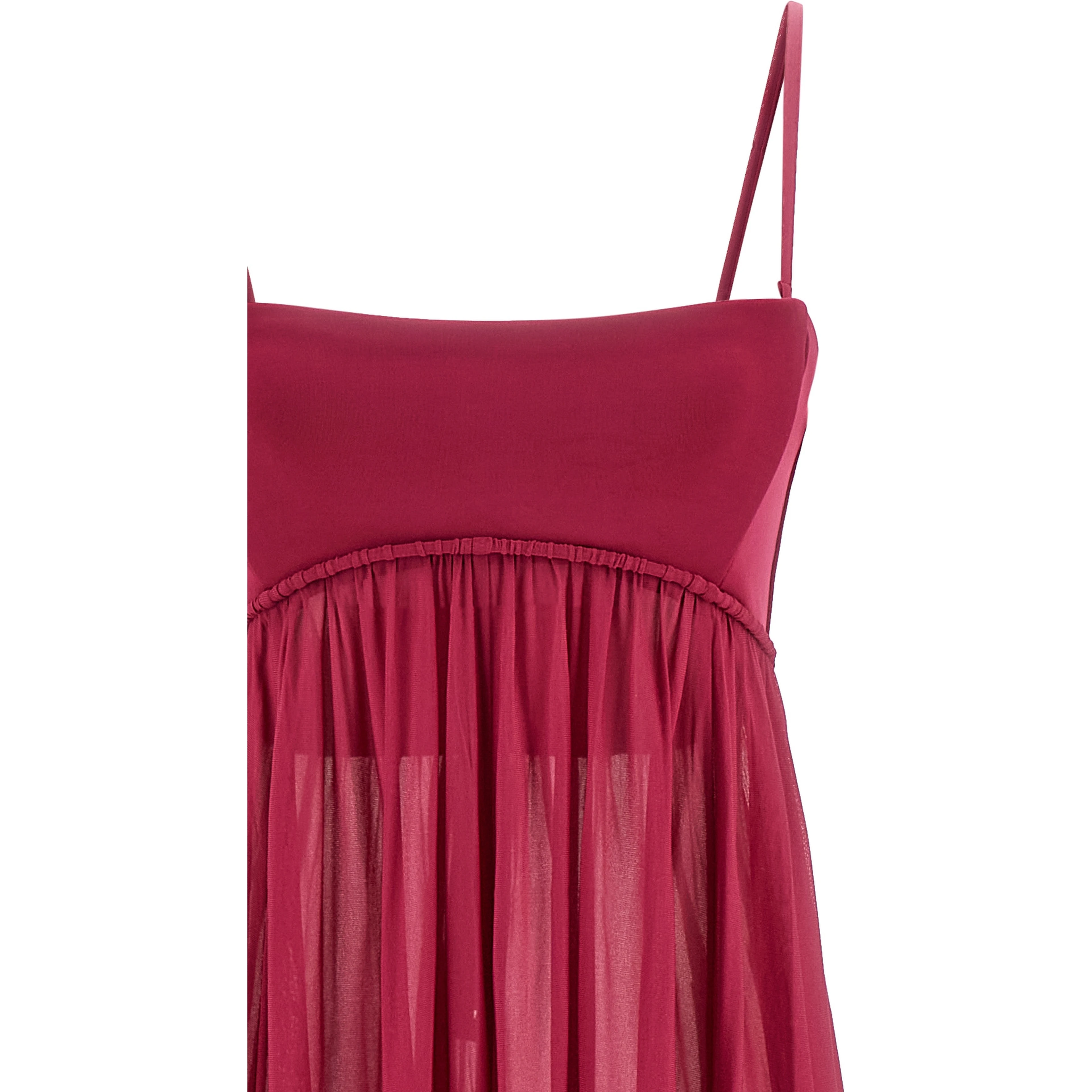 Fuchsia Viscose Long Dress